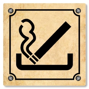 Kuřárna, 148x148mm, pergamen, Kansas